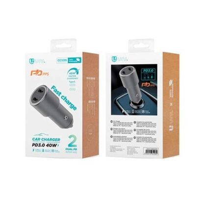 CARGADOR COCHE UNICO DUAL 40W - Imagen 2