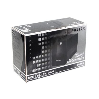 SAI/UPS 600VA PHASAK INTERACT AVR  2XSCHUKO PH9406 - Imagen 3