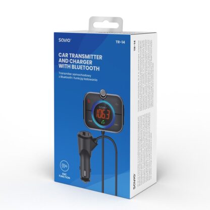 TRANSMISOR FM BLUETOOTH 5.0 COCHE SAVIO TR-14 - Imagen 4