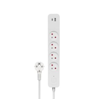 REGLETA DE 4 ENCHUFES + 2XUSB 1.5M SAVIO LZ-11