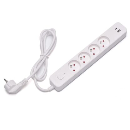 REGLETA DE 4 ENCHUFES + 2XUSB 1.5M SAVIO LZ-11 - Imagen 3