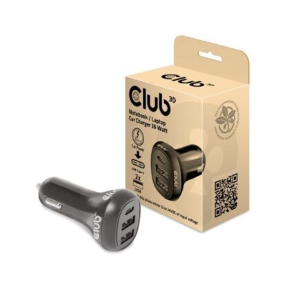 CARGADOR DE COCHE CLUB3D PARA PORTÁTIL 36W - Imagen 2