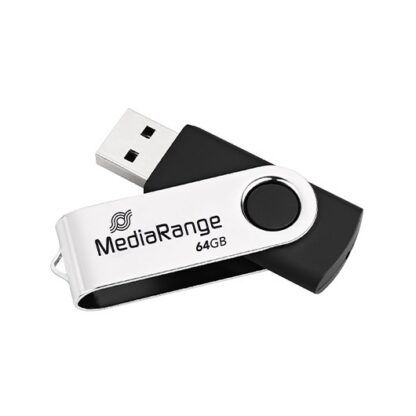 PENDRIVE 64GB USB 2.0 MEDIARANGE SILVER-BLACK - Imagen 2