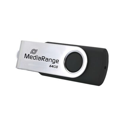 PENDRIVE 64GB USB 2.0 MEDIARANGE SILVER-BLACK - Imagen 3