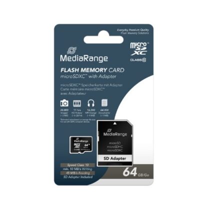MEM MICRO SDXC 64GB MEDIARANGE + ADAPTADOR SD - Imagen 3
