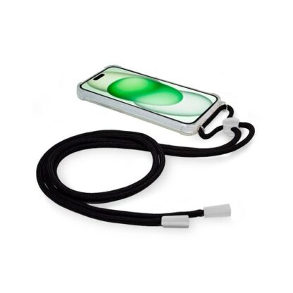 FUNDA COOL IPHONE 15 TRANSPARENTE NEGRO - Imagen 2