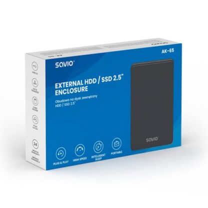 CAJA EXTERNA DISCO DURO HD/SSD 2.5  SAVIO AK-65 - Imagen 3