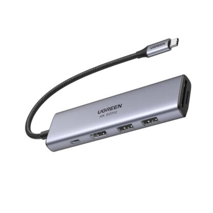 HUB UGREEN 6EN1 USB-C A HDMI+2XUSB-A+SD/TF+PD - Imagen 2