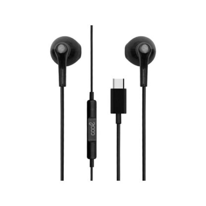 AURICULARES BOTON MICRO COOL STEREO TIPO-C BLACK - Imagen 2