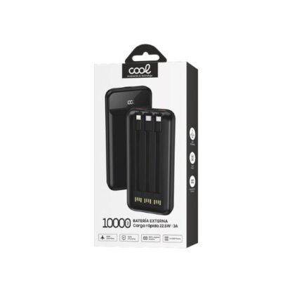 POWERBANK COOL 10000MAH 22,5W DISPLAY BLACK - Imagen 4