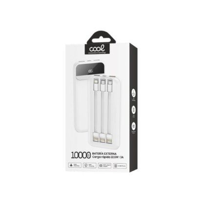 POWERBANK COOL 10000MAH 22,5W DISPLAY WHITE - Imagen 4
