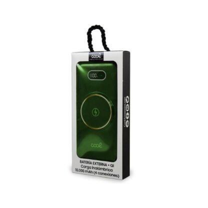POWERBANK COOL 10000MAH QI WIRELESS GRIP GREEN - Imagen 4