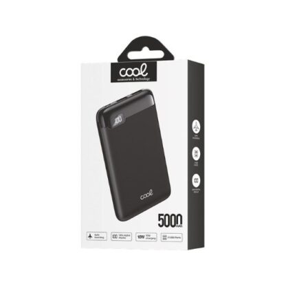POWERBANK COOL 5000MAH 10W DISPLAY BLACK - Imagen 2