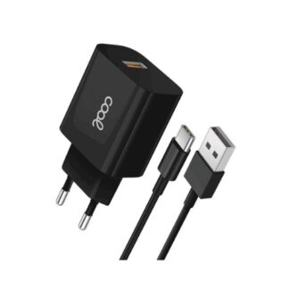 CARGADOR COOL  USB-C 12W 2.4 AMP BLANCK CABLE .
