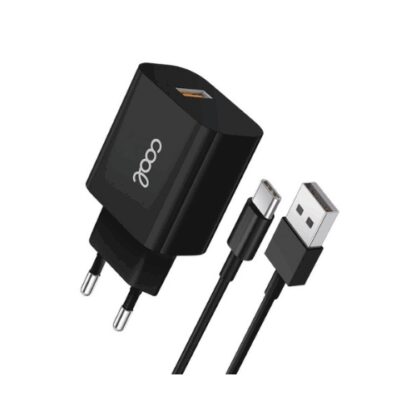CARGADOR COOL  USB-C 12W 2.4 AMP BLANCK CABLE .