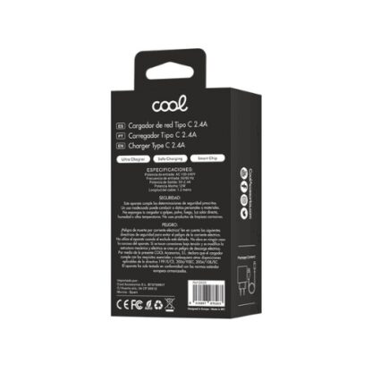 CARGADOR COOL  USB-C 12W 2.4 AMP BLANCK CABLE .,2M - Imagen 5