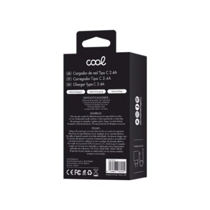 CARGADOR COOL  USB-C 12W 2.4 AMP WHITE CABLE 1.2M - Imagen 5