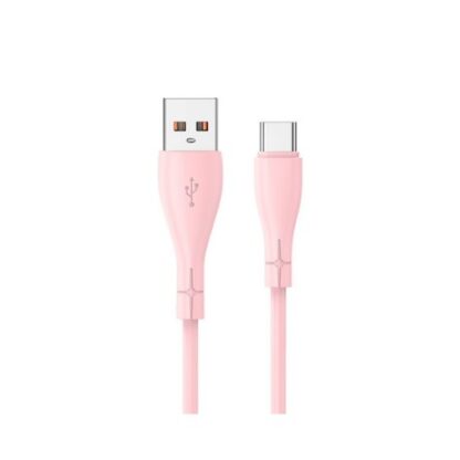CABLE COOL USB A USB-C 1M NYLON PINK - Imagen 2