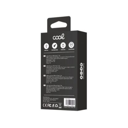 CABLE COOL USB A USB-C 1M NYLON PINK - Imagen 4