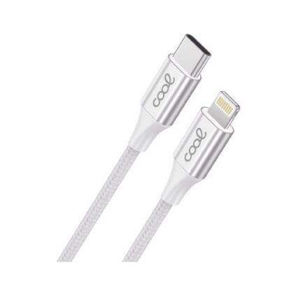 CABLE COOL USB-C A LIGHTNING 1.2M NYLON WHITE - Imagen 2