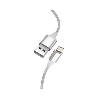 CABLE COOL USB LIGHTNING 1.2M NYLON WHITE - Imagen 2