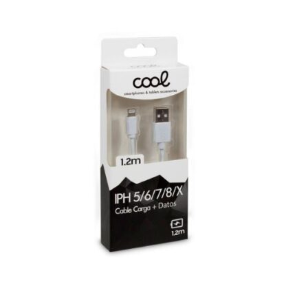 CABLE COOL USB LIGHTNING 1.2M WHITE - Imagen 2