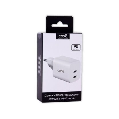 CARGADOR COOL DUAL USBC 35W ULTRA CARGA WHITE - Imagen 4