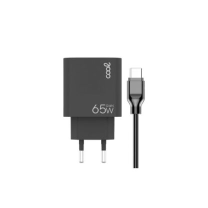CARGADOR COOL DUAL USBC,USB 65W U.C.R. CABLE BLACK - Imagen 3
