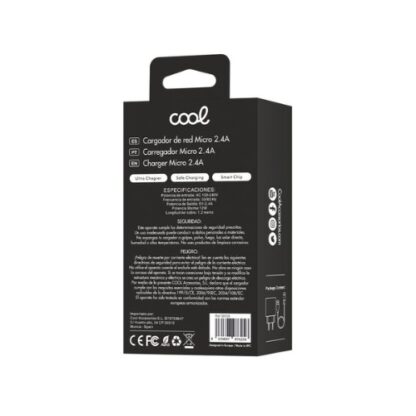 CARGADOR COOL MICRO USB 2.4 AMP BLACK  CABLE - Imagen 5