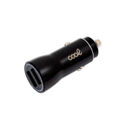 CARGADOR COOL COCHE DUAL LIGHTNING 20W BLACK CABLE - Imagen 2