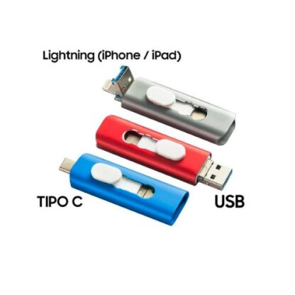 PENDRIVE 128GB 3 EN 1 COOL NEGRO - Imagen 3