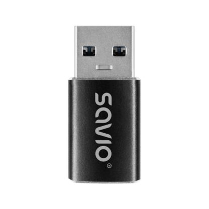 ADAPTADOR SAVIO AK-81 USB-C 3.1 USB-A 3.1 BLACK - Imagen 2