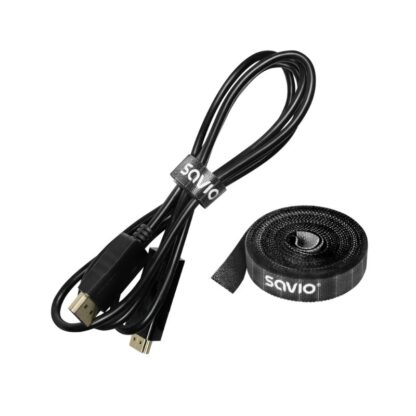 ORGANIZADOR CABLES SAVIO OC-07 CINTA VELCRO - Imagen 2