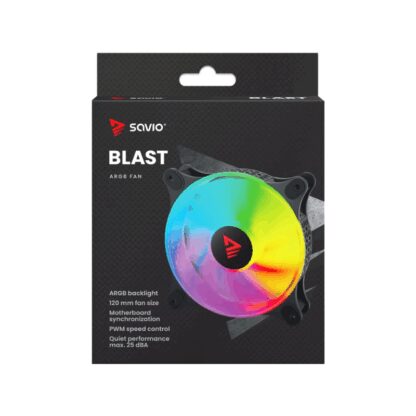 VENTILADOR 120X120 SAVIO BLAST ARGB - Imagen 4