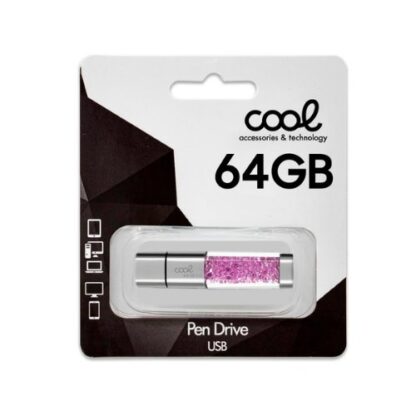 PENDRIVE 64GB USB 3.0 COOL CRYSTAL ROSA - Imagen 3