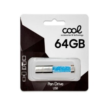 PENDRIVE 64GB USB 3.0 COOL CRYSTAL CELESTE - Imagen 3