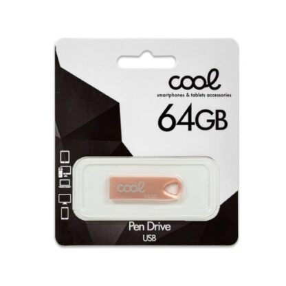 PENDRIVE 64GB USB 2.0 COOL METAL KEY ROSA GOLD - Imagen 2