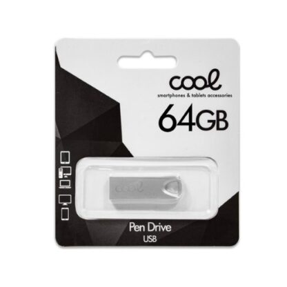 PENDRIVE 64GB USB 2.0 COOL METAL KEY PLATA - Imagen 2