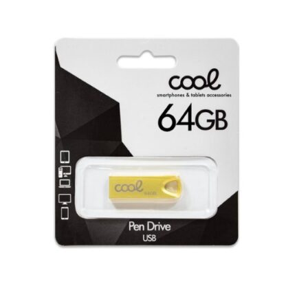 PENDRIVE 64GB USB 2.0 COOL METAL KEY DORADO - Imagen 2