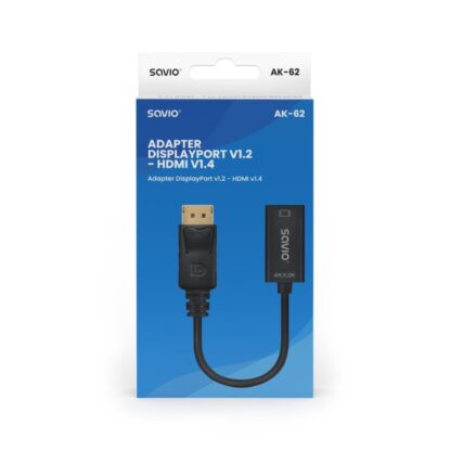 ADAPTADOR DP V1.2- HDMI V1.4 SAVIO AK-62 - Imagen 2