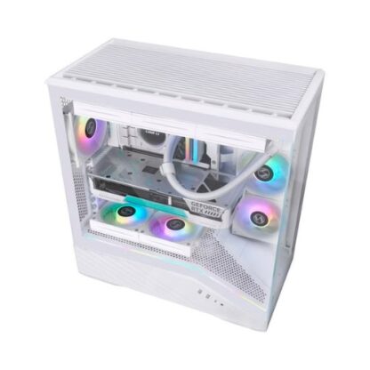 TORRE ATX LIAN LI V100 WHITE 4 VENT ARGB / MAX CPU COOL 180 - Imagen 3