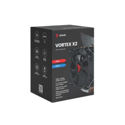 DISIPADOR CPU SAVIO VORTEX X2 BLACK - Imagen 4
