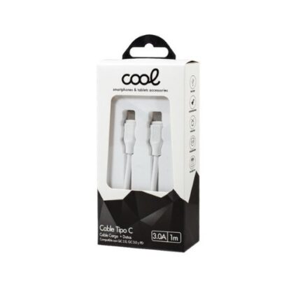 CABLE COOL USB C A USB-C 1M WHITE - Imagen 2