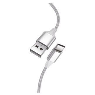 CABLE COOL USB-C A USB 1.2M NYLON WHITE