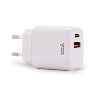 CARGADOR COOL DUAL USBC-USB 20W WHITE