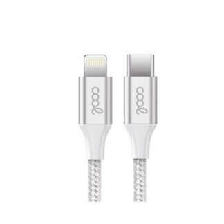 CABLE COOL USB-C A LIGHTNING 1.2M NYLON WHITE