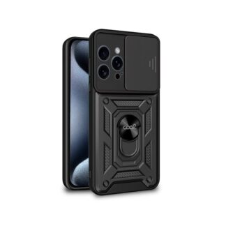 FUNDA COOL IPHONE 15 PRO HARD RING NEGRO