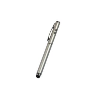 PUNTERO STYLUS COOL UNIVERSAL LASER PLATEADO
