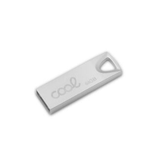 PENDRIVE 64GB USB 2.0 COOL METAL KEY PLATA