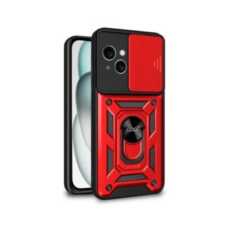FUNDA COOL IPHONE 15 HARD RING ROJO